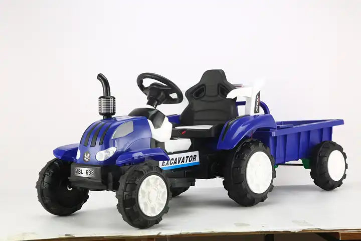 Remote Control Electric Tractor Ride-On Car - 6-Wheel Vehicle for Kids Ages 2-4