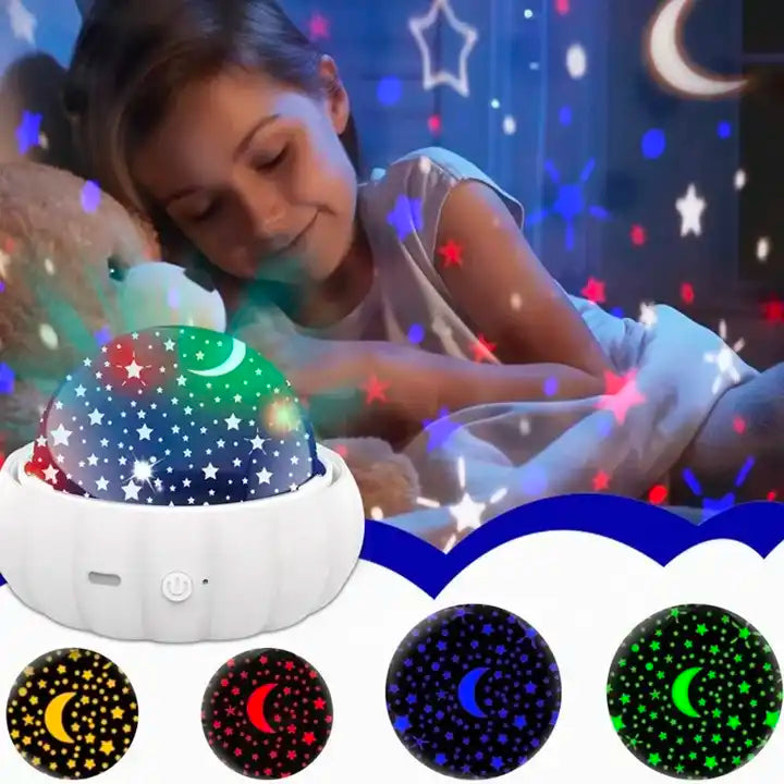 Sky Projector Night Light with Moon & Star Modes | Romantic Projection Table Lamp for Kids Gift