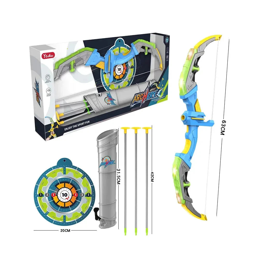 New Arrival Kids Archery Sports Toy Set | LED Light Up Bow and Arrow for Outdoor Shooting Fun