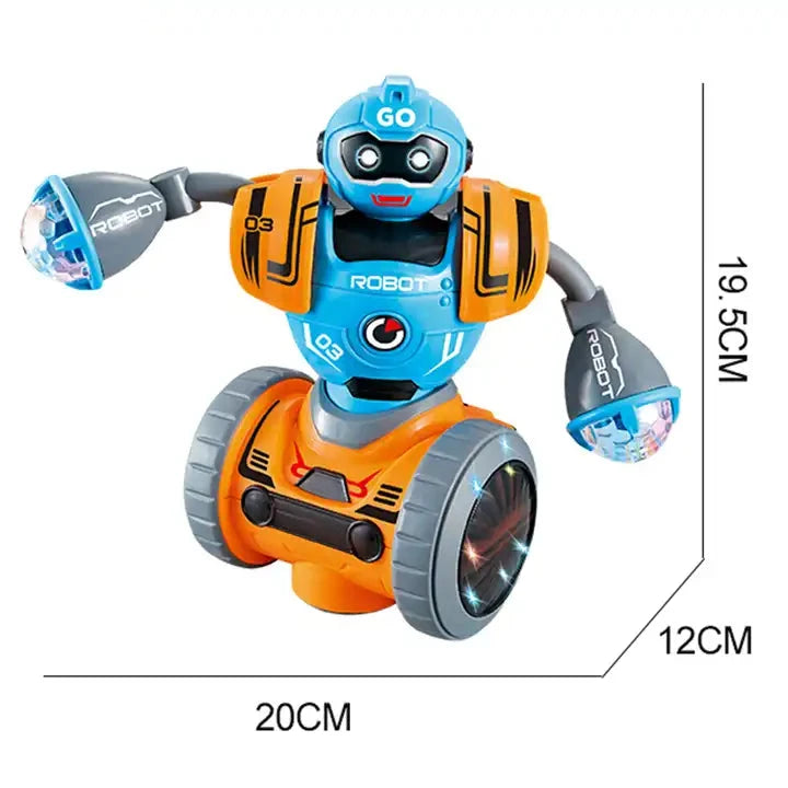 Battery Operated Fighting Robot Toy with Lights - Interactive Play for Kids