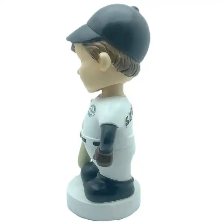 Resin Decorative Home, Office, and Gift Ornament - Baseball Player Pitcher Character Bobble Head Statue