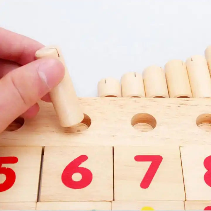 Montessori Kids Matching Board Educational Toy | Number Recognition Wooden Activity for Kids 3+