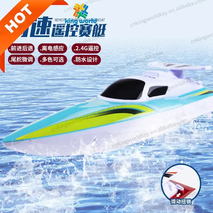 15KM/H RC Boat - 2.4G Full Proportional Remote Control Racing Boat