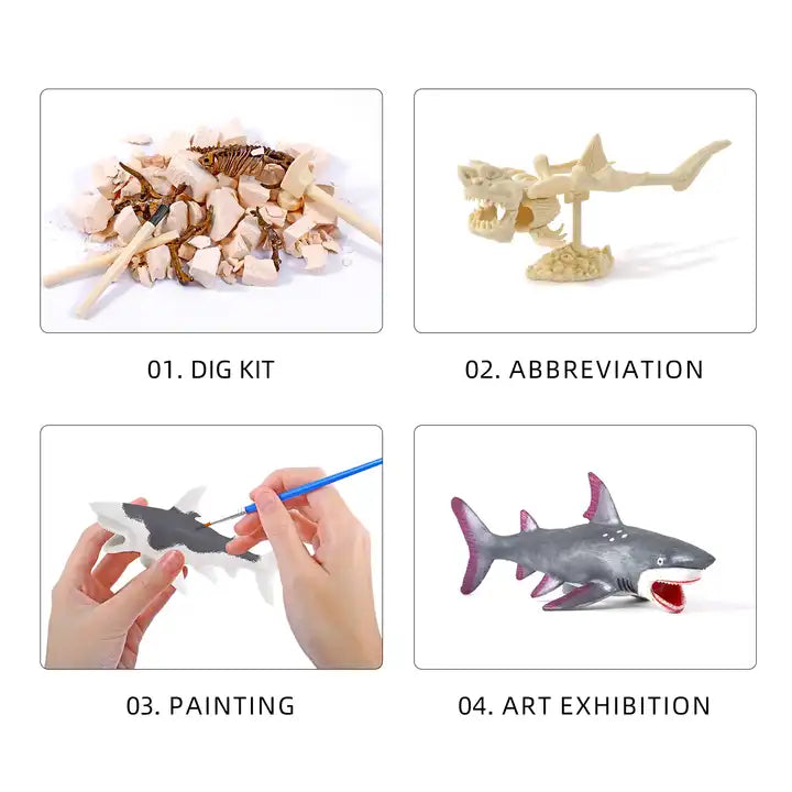 Ocean-Themed Pearl Bracelet Making DIY Kit, Educational STEM Toy for Kids with Fish and Shark Puzzle