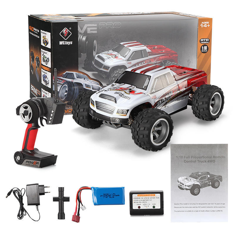 WLtoys A979-B 1/18 4WD RC Monster Truck – 70KM/h High-Speed Off-Road Car, 2.4G Remote Control