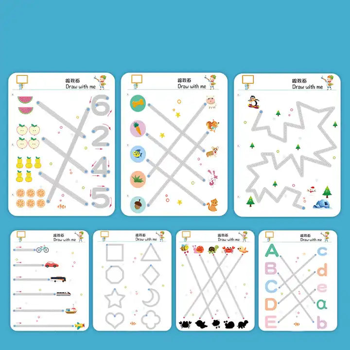 Popular Magic Reusable Kids Educational Writing Practice Cards ? Drawing Toys for Creative Learning