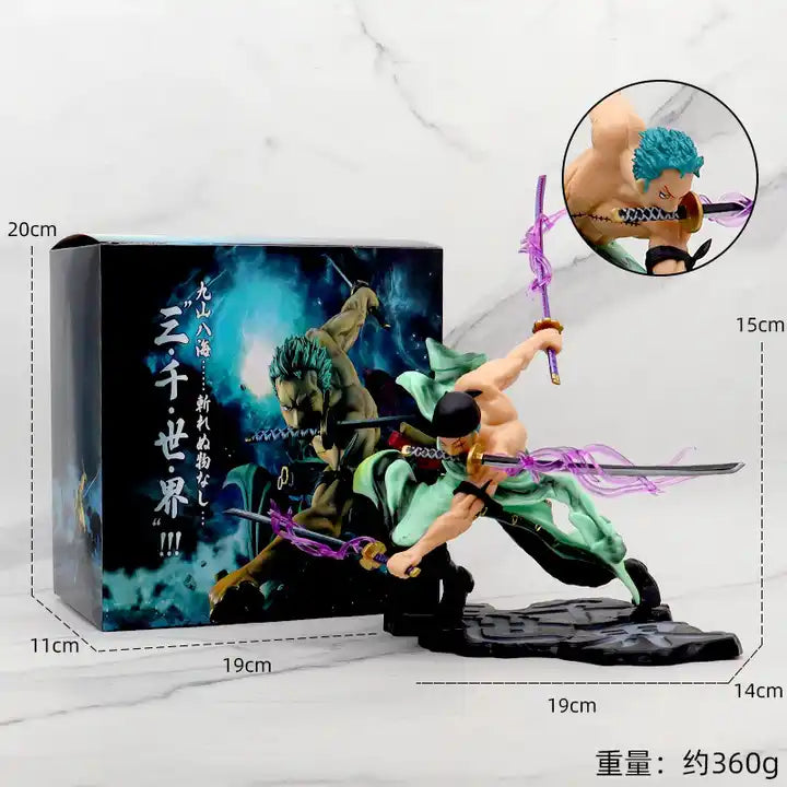 21cm Roronoa Zoro Collectible PVC Resin Model Toy - Anime Action Figure Gift for Fans