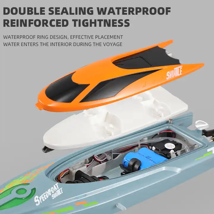 1:36 Scale High-Speed RC Racing Boat – 2.4G Remote Control for Pools and Lakes