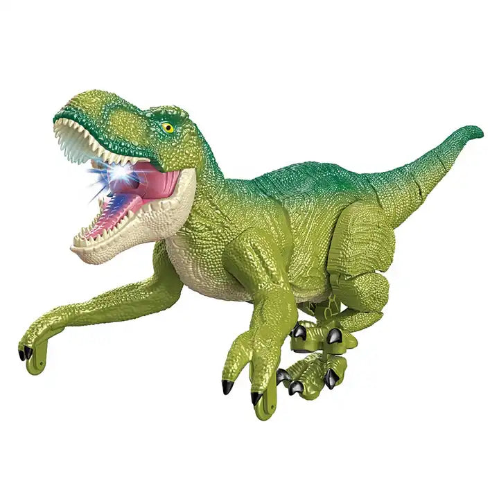 RC Tyrannosaurus Rex Toy - 2.4G Electric Dinosaur Model with Mist Spray, Lights, and Roaring Sound for Kids Ages 6-12 Years