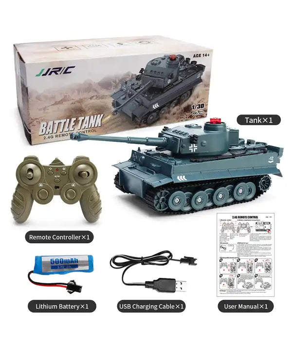 JJRC Q85 Programmable RC Tank Model - 1:30 Scale 2.4G Crawler Tank with Sound Effects