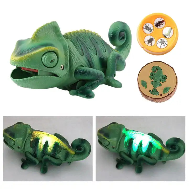 Educational RC Chameleon Toy - Remote Control Animal with Simulated Insect Capture Function for Kids Ages 5+