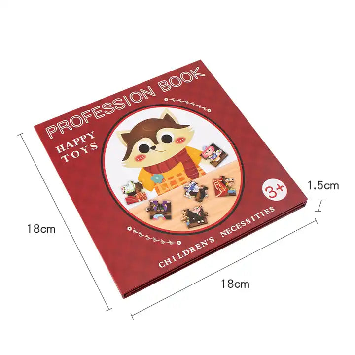 New Magnetic Book Career Puzzle – Kindergarten Cognitive Early Education Puzzle, Baby Learning Tool