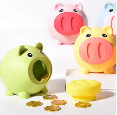 Cartoon Pig Piggy Money Box | Fun Money Storage Bank for Kids | Decorative Savings Box