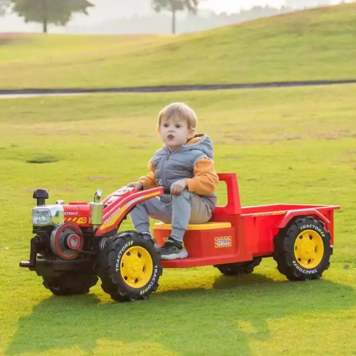 Kids Pedal Ride-On Tractor with Trailer