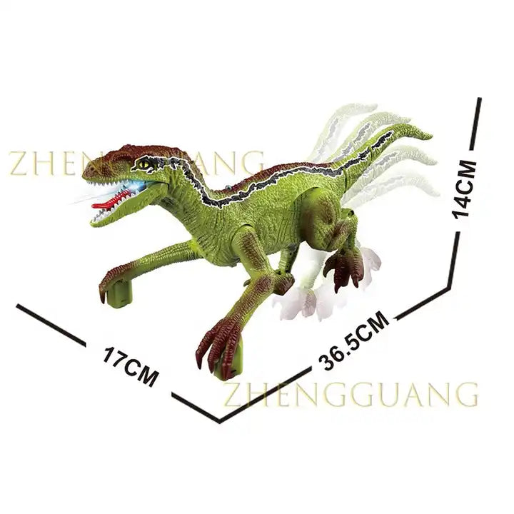 Simulated Walking 2.4G Remote Control Dinosaur Toy with Spray - Interactive Electric Dinosaur Model for Kids