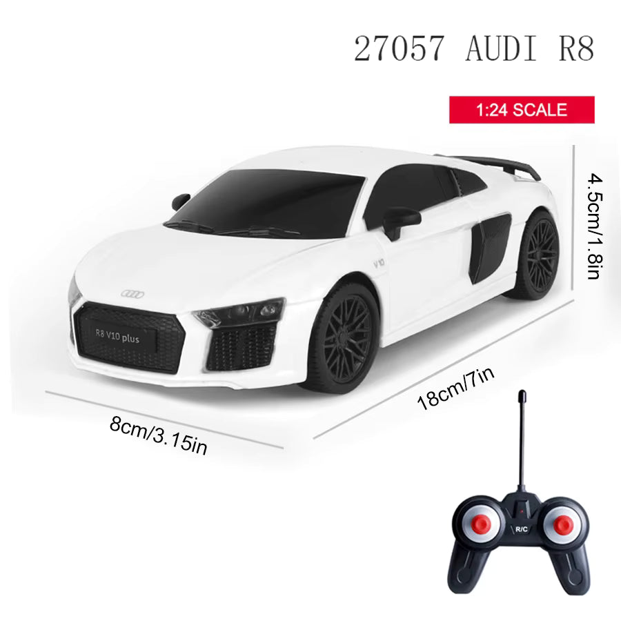 1/24 Scale RC Car - 4CH Mini Racing Vehicle, 2.4G Remote Control Hobby Car