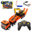 2in1 Semi-Alloy RC Platform Trailer Excavator Truck Set 1/24th 2.4G 9CH RC Trailer Digger Engineering Vehicle Toys