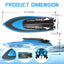 Fast RC Speed Boat Toy for Kids (Ages 5 to 12) - 4 Channels with 180-Degree Racing Function