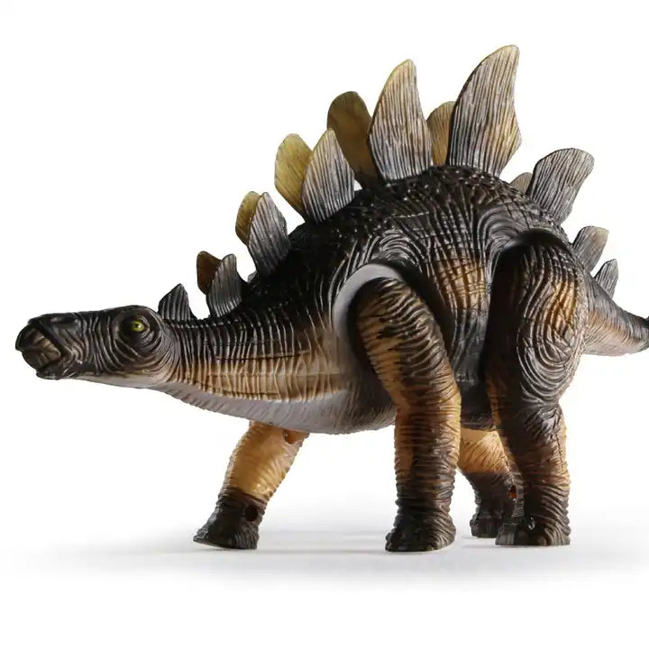 Electric Walking Stegosaurus Toy - Kid-Friendly Plastic Simulation Dinosaur Model for Imaginative Play