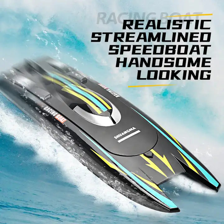 2.4G High-Speed RC Racing Speedboat - 4-Channel Electric Remote Control Boat with Double Paddles for Kids