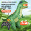 2.4G Inflatable Tyrannosaurus Rex Remote Control Dinosaur - 1.5 Meter Electric Walking Dino with 360-Degree Rotatio