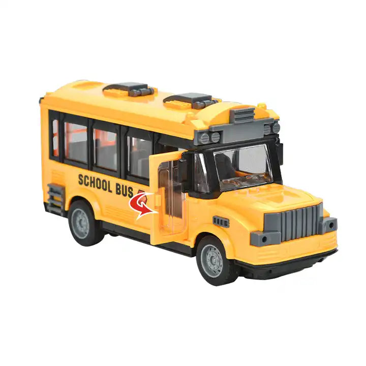 Remote Control Electronic School Bus - Classic City Bus Toy with LED Lights