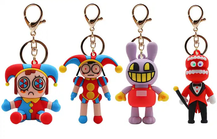 Anime The Amazing Digital Circus Figure Keychain | Joker Pendant Model Doll Key Chain for Kids' Birthday Gift Toy