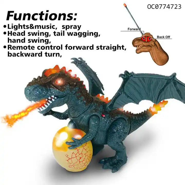 Electric Dinosaur Toys Model Sound Walking Dinosaur Toys Mist Spray Light Music