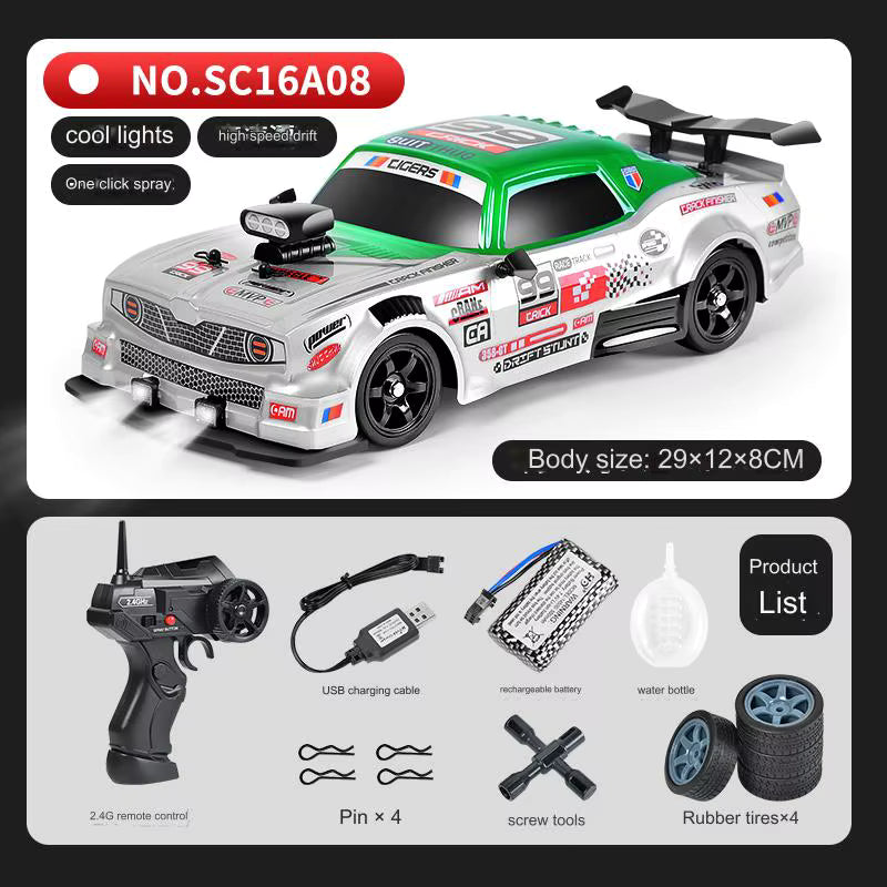 1:16 Scale 2.4G 4WD RC Drift Car – High-Speed Electric, App-Controlled, LED Light, Brushless Motor