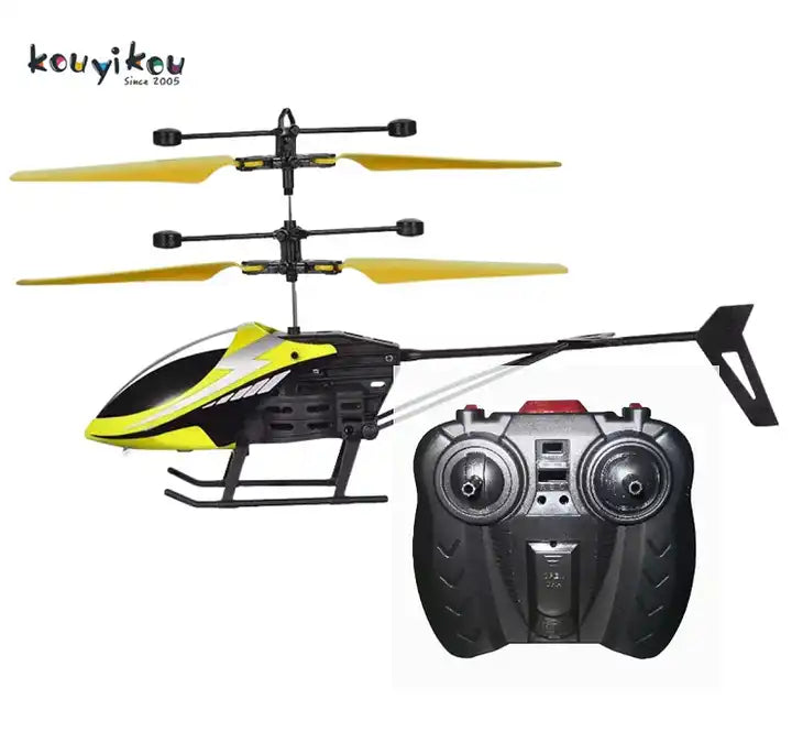 High-performance RC helicopter in flight; keywords: RC helicopters for beginners, best RC helicopters 2024, remote control helicopters with camera, electric RC helicopters, nitro RC helicopters