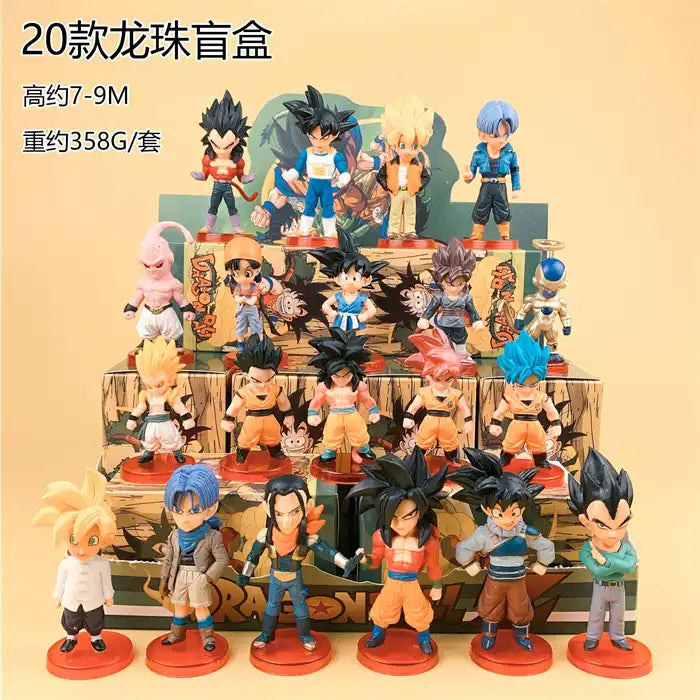 Blind Box 5-11CM Dragon Son Goku Gohan Vegeta Super Saiyan Cartoon Blind Box Anime PVC Figure Toy Set Trendy Play