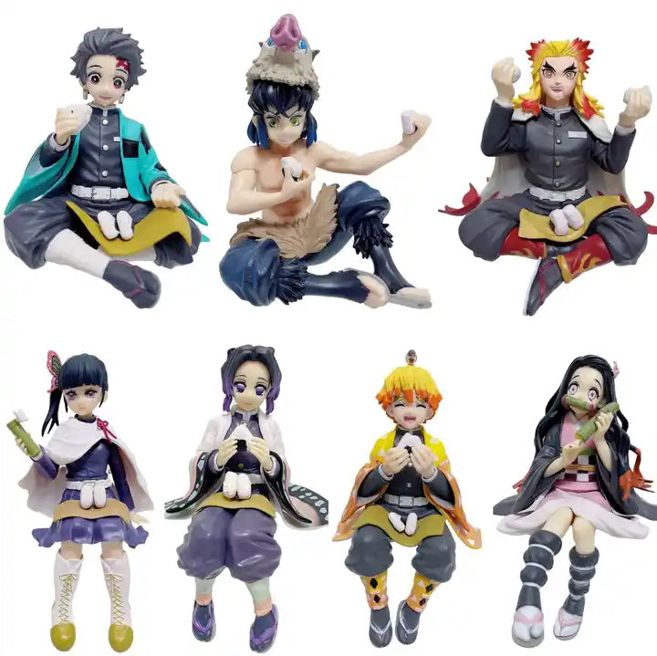 Japanese Anime PVC Doll - Demon Slayer Kamado Nezuko, Zenitsu, and Tomioka Giyuu Action Figures for Kids' Gifts(1 Piece)