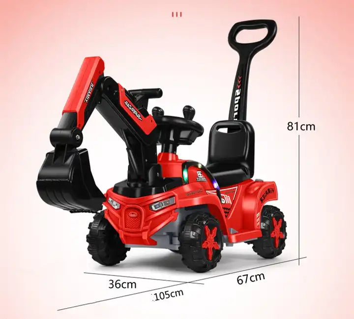 Mini Electric Excavator Ride-On Car - Durable Outdoor Toy for Kids