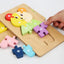 Montessori Cartoon Early Education Wooden Jigsaw Puzzle Board Game for Children