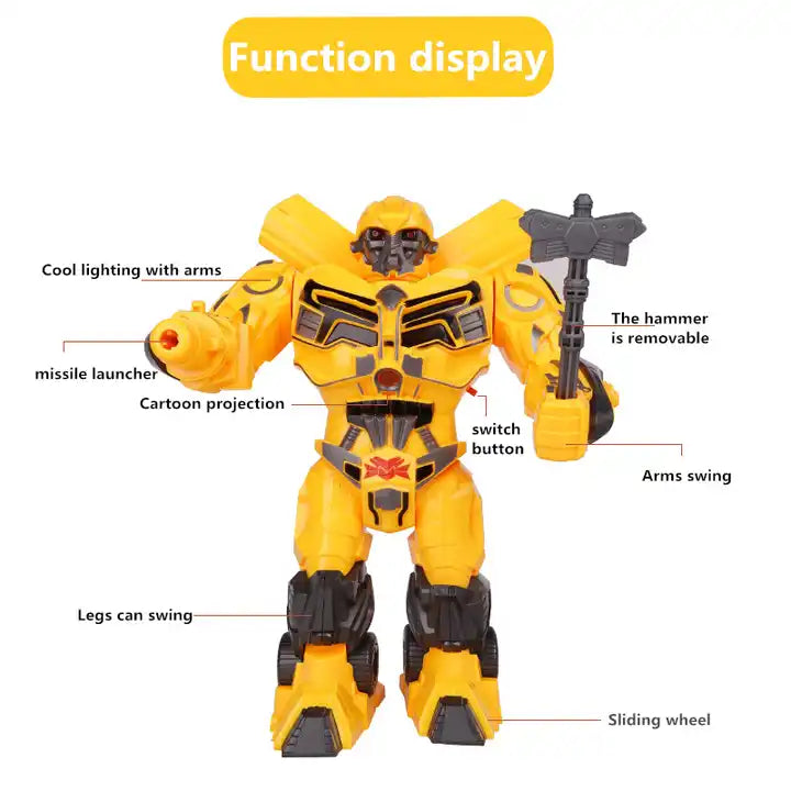 Mechanical Star Trooper Robot Toy - Electric Walking Toy with Lights and Sounds