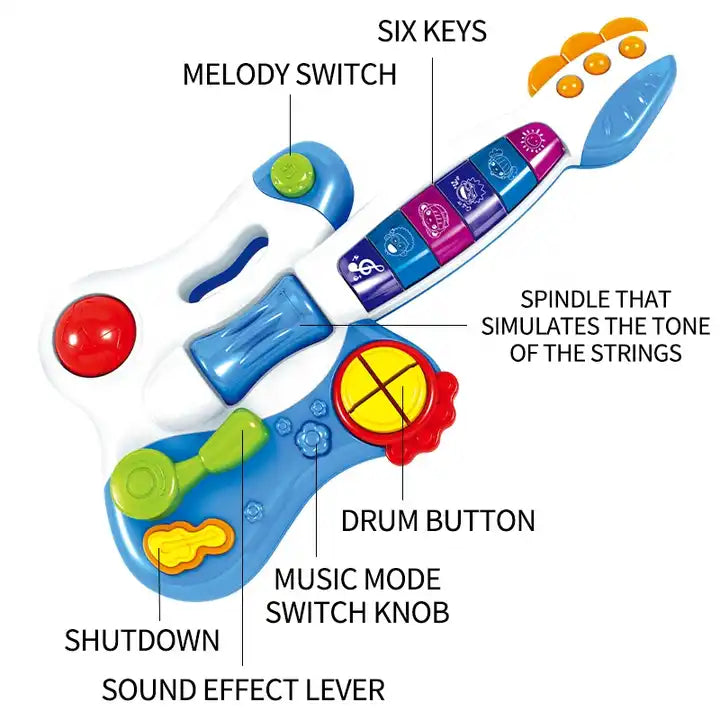 Light-Up Toddler Guitar – Musical Instrument Toy for Babies and Young Children Ages 1-3