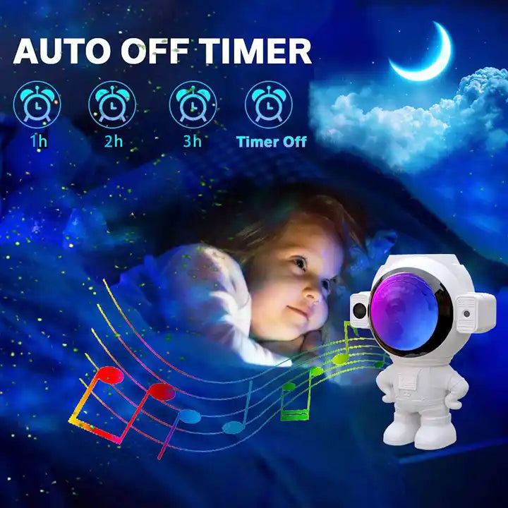 3D Astronaut Lamp | Rechargeable LED Room Night Light & Galaxy Projector for Kids