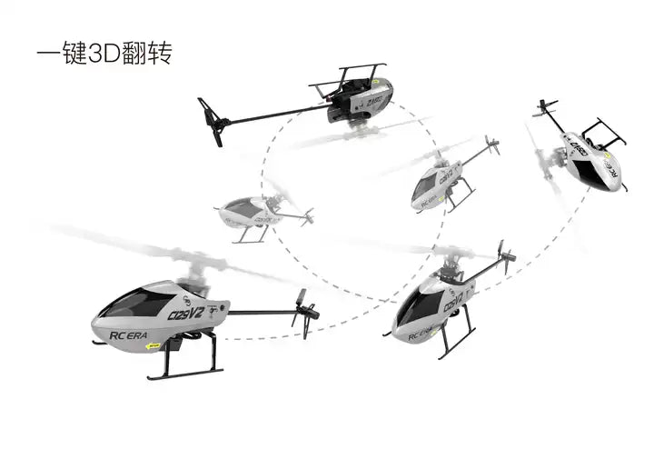 Altitude Hold Remote Radio Control - 4 Channel Flybarless Brushless Electric RC Helicopter