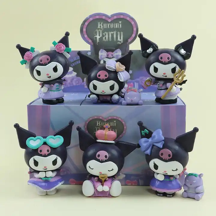 6pcs per Set Hot Blind Box Sanrios PVC Model Figure My Melody Cartoon Kuromi Mystery Box Cinnamoroll Surprise Gift Figure Toys