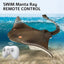 Interactive Electric Manta Ray Toy - 2.4G Wireless Waterproof RC Swimming Fish for Kids Ages 5+