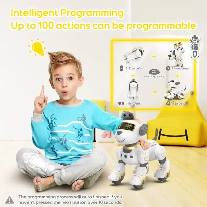 Interactive Robot Puppy with Wireless Remote Control | Kids Robotic Dog Toy | Electronic Pet RC Animal