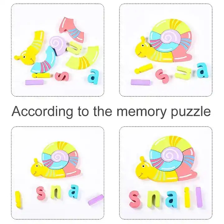 FQ Brand 3D Wooden Puzzle Colorful Educational Toy Game for Children