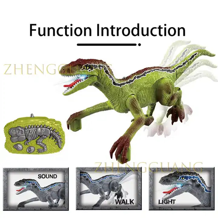 Simulated Walking 2.4G Remote Control Dinosaur Toy with Spray - Interactive Electric Dinosaur Model for Kids