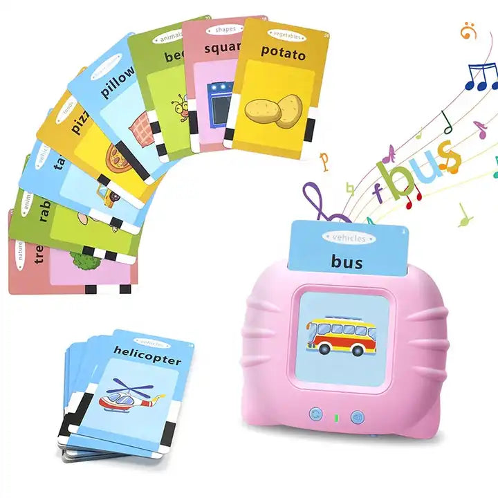 USB Rechargeable Toddler Packet Speech Talking Flash Card For Kids Children Educational