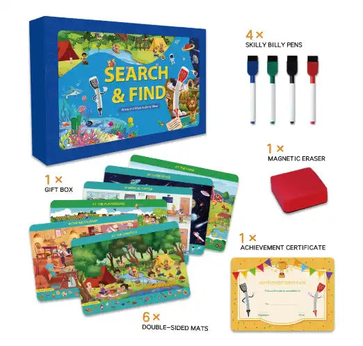 Reusable Preschool Learning Busy Book, Interactive Educational Toy for Early Childhood Development