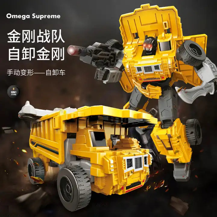 6 in 1 Plastic DIY Toy – Engineering Bulldozer Truck Deformation Transform Robot Car