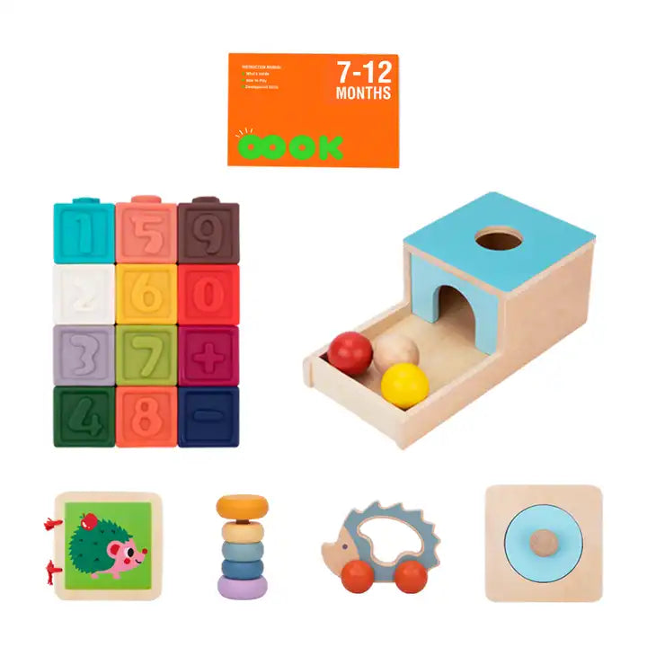 Soft Rubber Baby Building Blocks for Early Learning ? Educational Splicing and Stacking Toys for Indoor Play