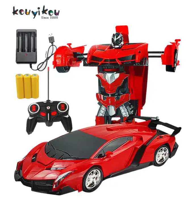 RC Deformation Car - 2-in-1 Transforming Robot Toy for Kids | Remote Control Vehicle with One Button Transformation