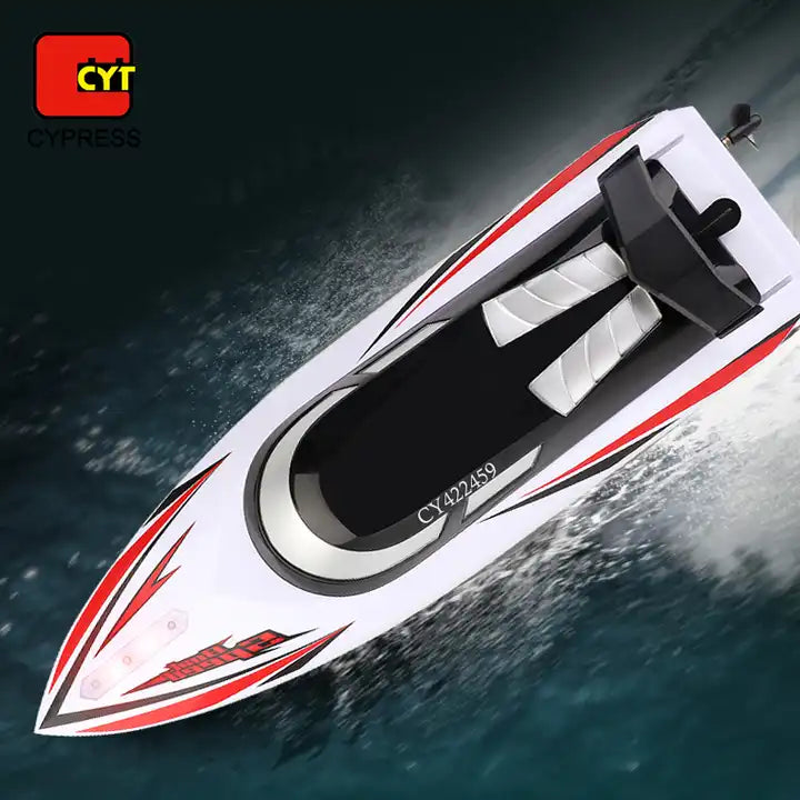 High-Speed 2.4GHz Remote Control Boat Toy with LED Lights