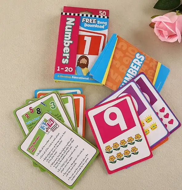 Custom Printing Educational Words Learning Kids Ring Flash Cards Playing Cards Made in China